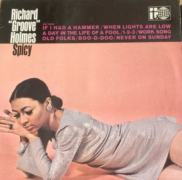 Image of Front Cover of 4824356E: 12" - RICHARD "GROOVE" HOLMES, Spicy (Transatlantic Records; PR 7493, UK 1967, Laminated Flipback Sleeve, Mono) Light Marks only, slight dish warp.  VG/VG