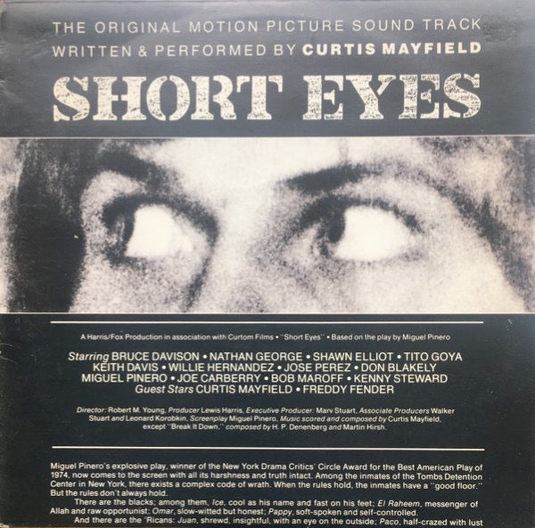 Image of Front Cover of LP - G+/G+ - CURTIS MAYFIELD, Short Eyes OST (Curtom; K56430, UK 1977), Pressing flaw on side 1.,  - 3916507C