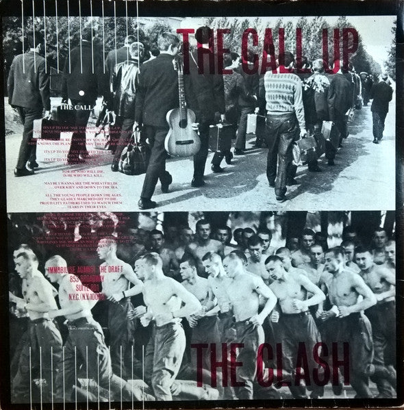 Image of Front Cover of 4814538C: 7" - THE CLASH, The Call Up (CBS; S CBS 9339, UK 1980, Picture Sleeve, Solid Centre, No "TY" In Matrix) Worn sleeve.  VG/VG