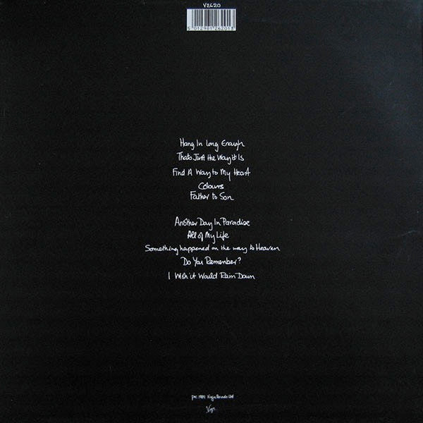 Image of Back Cover of 4914011C: LP - PHIL COLLINS, ...But Seriously (Virgin; V2620, UK 1989, Gatefold, Inner) Strong VG  VG+/VG