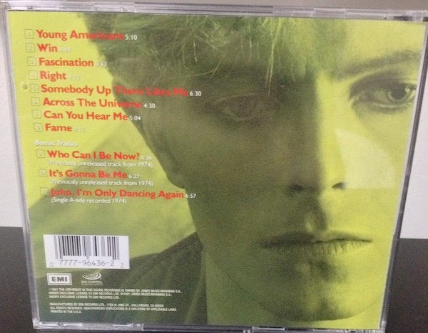 Image of Back Cover of 4914050C: CD - DAVID BOWIE, Young Americans (EMI; 07777 96436 2 2, US 1998 Reissue, Jewel Case)   VG+/VG+