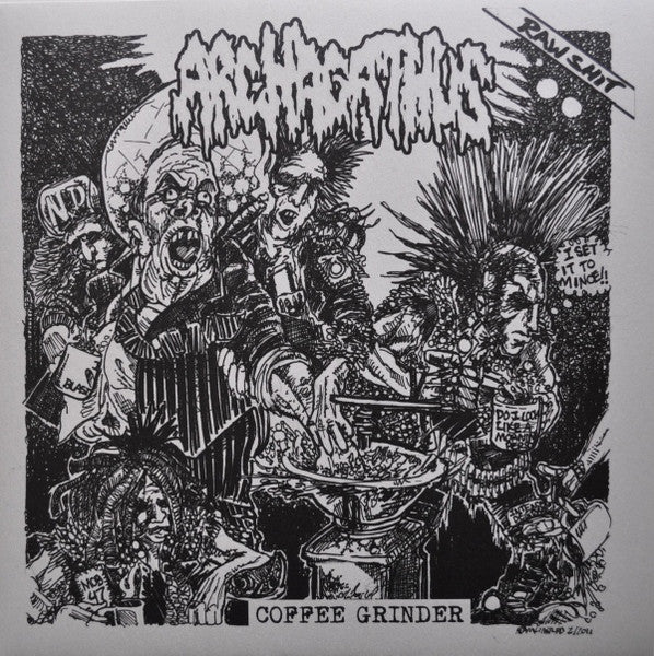 Image of Front Cover of 4924015E: 12" EP - ARCHAGATHUS, Coffee Grinder (Bringer Of Gore; BOG 041, Belgium 2011, Numbered Limited Edition) No. 247/440  VG+/VG+