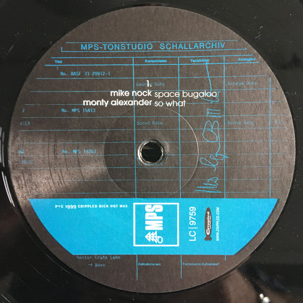 Image of Front Cover of 4924036E: 2xLP - VARIOUS, Between Or Beyond The Black Forest (Dancefloor Jazz Classics From The Legendary MPS Label) (Crippled Dick Hot Wax!; CDHW 056, Germany 1999, Promo, Stickered Plain Sleeve)   VG/VG