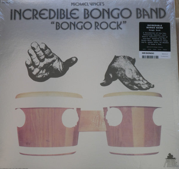 Image of Front Cover of 4924112E: LP - MICHAEL VINER'S INCREDIBLE BONGO BAND, Bongo Rock (Mr Bongo ; MRBLP118, UK & Europe 2014 Reissue, Stickered Shrink) Strong VG  VG/VG