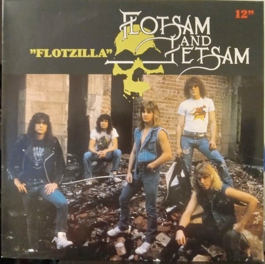 Image of Front Cover of 4914072C: 12" - FLOTSAM AND JETSAM, Flotzilla (Roadrunner Records; RR125471, Europe 1988, Misprint 'I Love You Die' on B Side Label) Sleeve intact just a little creased   VG/VG