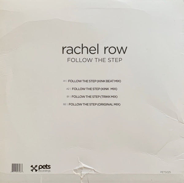 Image of Back Cover of 4914133C: 12" - RACHEL ROW, Follow The Step (Pets Recordings; PETS025, Poland 2012) Light Marks only. Sleeve in nice shape  VG+/VG