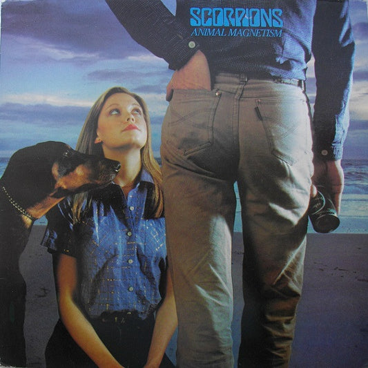 Image of Front Cover of 4924060E: LP - SCORPIONS, Animal Magnetism (Harvest Green, All Rights On Rim; SHSP 4113, UK 1980, Inner)   VG/VG