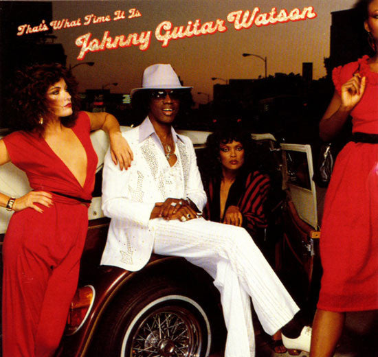 Image of Front Cover of 4944101S: LP - JOHNNY GUITAR WATSON, That's What Time It Is (A&M Records; A&M SP 4880, US 1981) Cut-out (Notched)  VG/VG