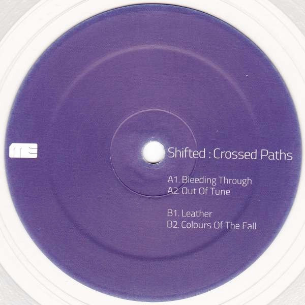 Image of Label Cover of 4914148C: 2xLP - SHIFTED, Crossed Paths (Mote-Evolver; MOTELP01, UK 2012, Clear Vinyl) Start of a top split on sleeve, otherwise crisp and clean all round.  VG+/VG+