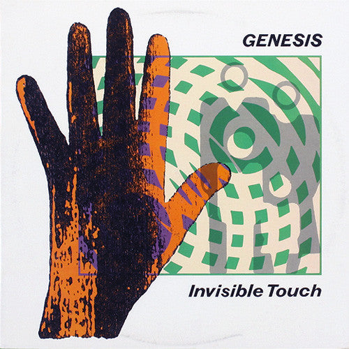 Image of Front Cover of 4945013S: LP - GENESIS, Invisible Touch (Virgin; GEN LP2, UK 1986, Textured Screen-Printed Embossed Sleeve, Inner, First Pressing)   VG/VG+