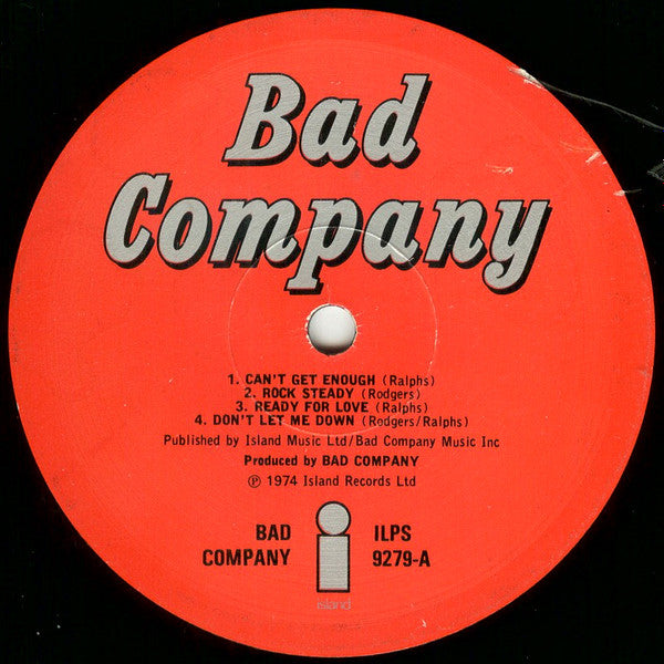Image of Label Cover of LP - VG/VG - BAD COMPANY, Bad Company (Island Records; ILPS 9279, UK 1974, Gatefold, Island Records Ltd Publishing), Hype Stickered Sleeve,  - 4026318E