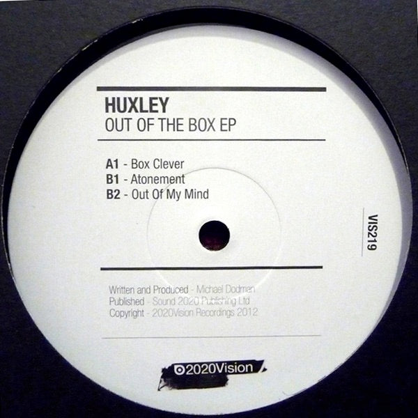 Image of Back Cover of 4914217C: 12" - HUXLEY, Out Of The Box EP (20:20 Vision; VIS219, UK 2012, Plain Sleeve) Glossy with only a few light marks.  /VG+