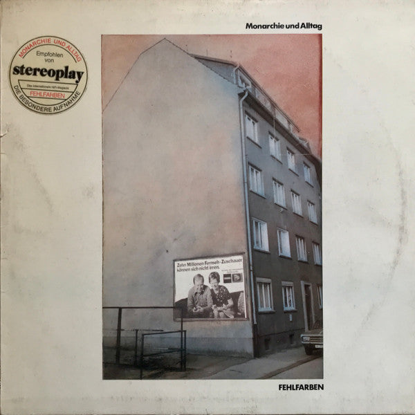 Image of Front Cover of 4944072S: LP - FEHLFARBEN, Monarchie Und Alltag (Welt-Rekord; 1C 064-46 150, Germany 1980s Reissue, Generic Inner, Green Labels) A little scuff to side 2, Otherwise VG, Sleeve has some edge and spine wear, Small split  VG/G