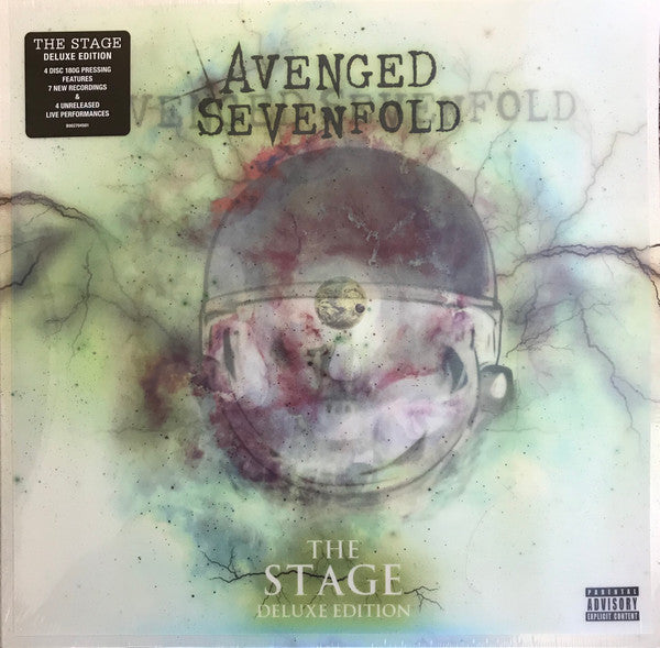 Image of Front Cover of 4924222E: 4xLP - AVENGED SEVENFOLD, The Stage (Capitol Records ; B002704501, USA & Europe 2018, Lenticular Gatefold Sleeve, Insert, 180 Gram Vinyl, Deluxe Edition) Sleeve Slightly Squashed  VG+/EX