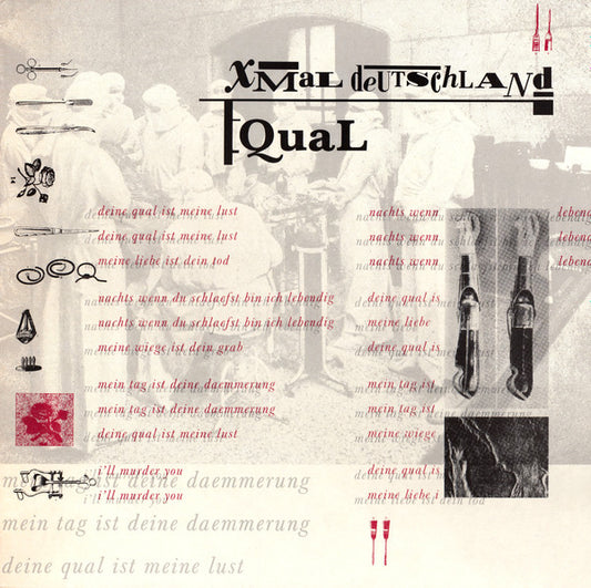 Image of Front Cover of 12" - VG+/VG - XMAL DEUTSCHLAND, Qual (4AD; BAD305, UK 1983, Picture Sleeve), ,  - 1926011E