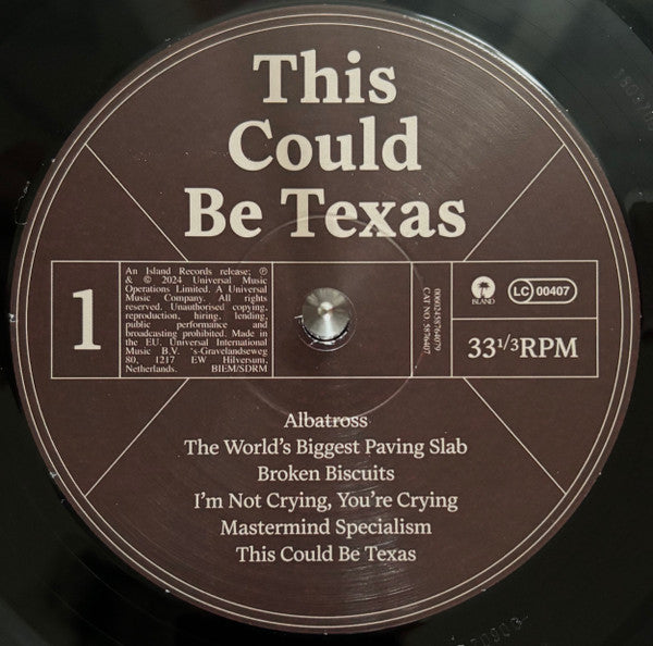 Image of Label Cover of LP - NEW/NEW - ENGLISH TEACHER, This Could Be Texas (Island Records; 5876407, UK 2024, Inner & Insert, Black Vinyl), ,  - 1236060E