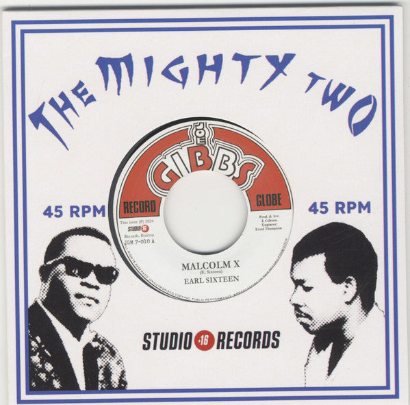 Image of Front Cover of 7" - /EX - EARL SIXTEEN, Malcolm X (Joe Gibbs Record Globe; JGM 7-010, UK 2024), ,  - 4455185S