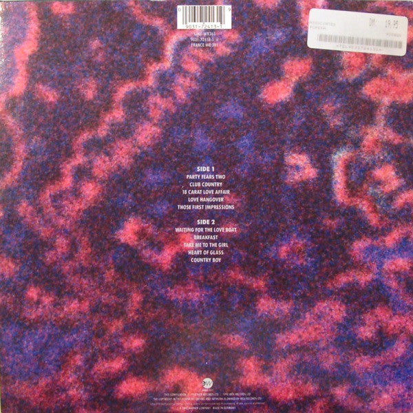 Image of Back Cover of 4924292E: LP - ASSOCIATES, Popera - The Singles Collection (EastWest; 9031-72413-1, Europe 1990, Inner)   VG+/VG+