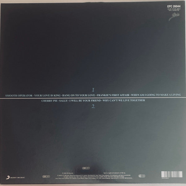 Image of Back Cover of LP - NEW/NEW - SADE, Diamond Life (Epic; 19658784801, Europe 2024 Reissue, Gatefold, 180 Gram Vinyl), ,  - 6036105E