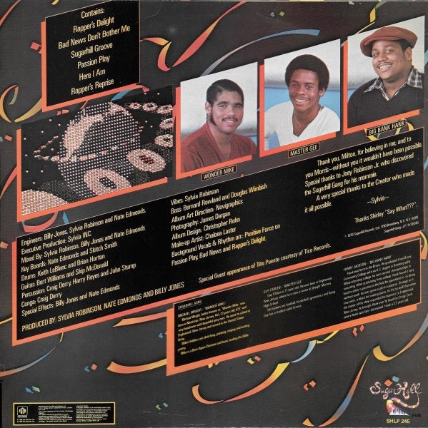 Image of Back Cover of LP - VG/VG - SUGARHILL GANG, Sugarhill Gang (Sugar Hill Records; SHLP 245, UK 1980), ,  - 1526161E