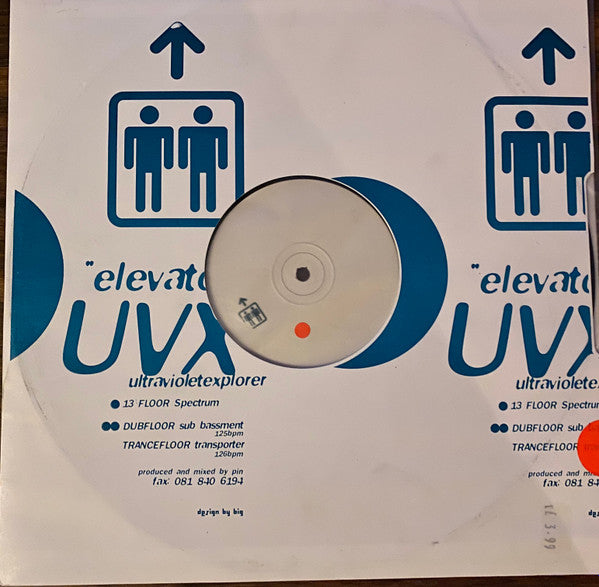 Image of Front Cover of 4924399E: LP - UVX, Elevator (Magick Eye Records; EYE T10, UK 1992, Picture Sleeve)   /VG