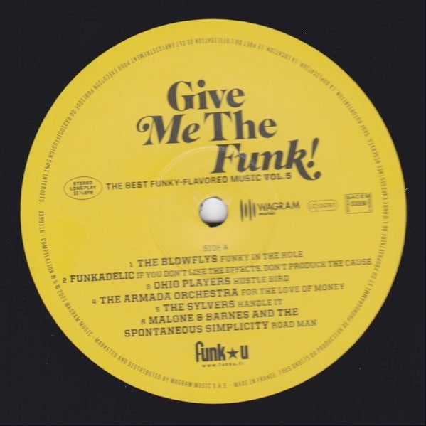 Image of Label Cover of 4954157S: LP - VARIOUS, Give Me The Funk! The Best Funky-Flavored Music Vol.5 (Wagram Music; 3399116, 	France 2021)   NEW/NEW