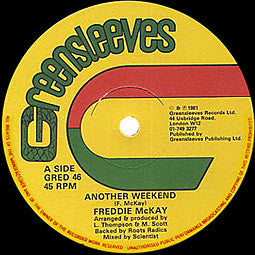 Image of Front Cover of 4914437C: LP - FREDDIE MCKAY / EARL SIXTEEN, Another Weekend / Live Together (Greensleeves Records; GRED 46, UK 1981, Company Sleeve) Covered in superficial lines, plays strong VG or better. In company sleeve.  VG+/VG