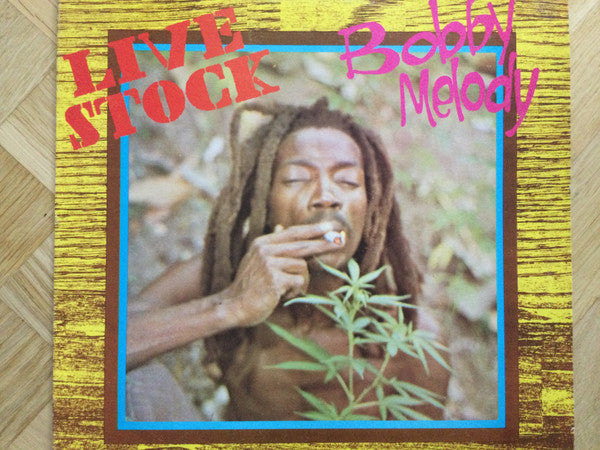 Image of Front Cover of 4944252S: LP - BOBBY MELODY, Live Stock (Harry J. Records Inc.; none, Jamaica 1985) Edge and Ring Wear  VG/VG