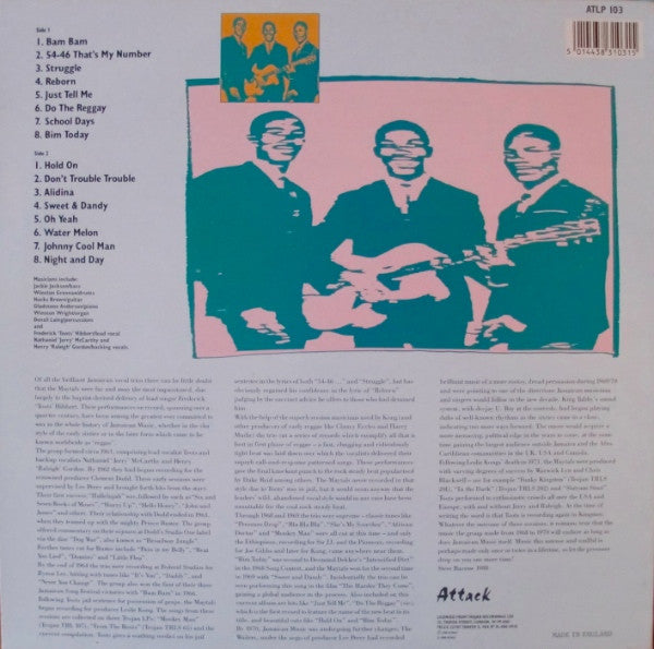 Image of Back Cover of 4944287S: LP - THE MAYTALS, Do The Reggae 1966-70 (Attack; ATLP 103, UK 1988)   VG/VG