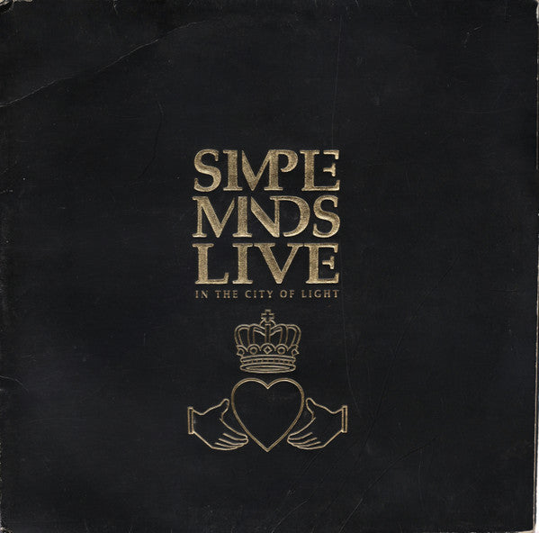 Image of Front Cover of 2xLP - VG/VG - SIMPLE MINDS, Live In The City Of Light (Virgin; SMDL 1, UK 1987, Embossed Gatefold Sleeve, Stapled-In Booklet), ,  - 2526234E