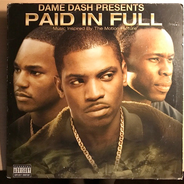 Image of Front Cover of 4914418C: 2xLP - DAME DASH, Paid In Full (Music Inspired By The Motion Picture) (Roc-A-Fella Records; 440 063 201-1, US 2002, Insert) Sleeve taped along all edges. Some wear / scuffs, a promo sticker on reverse, and a bumped corner. Insert creased  VG/VG+