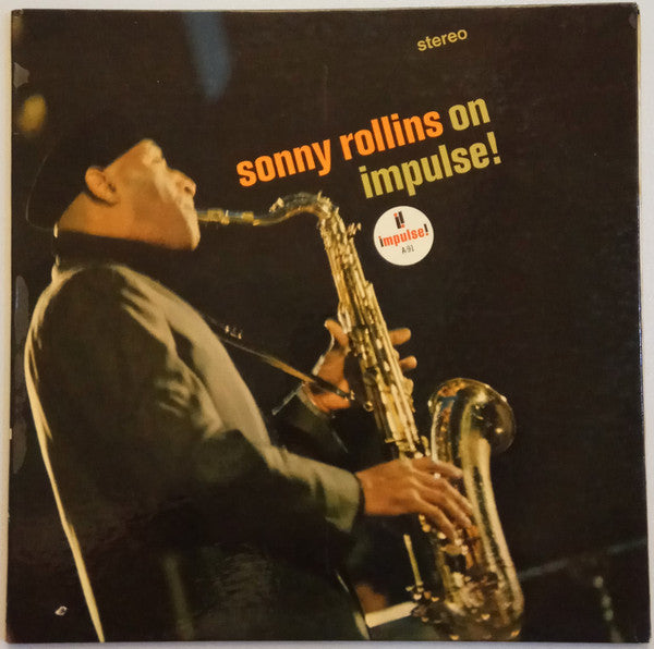 Image of Front Cover of 4944268S: LP - SONNY ROLLINS, On Impulse! (Impulse!; AS-91, US 1967 Reissue, Laminated Gatefold Sleeve) Light Marks only. Minor lamination marks/lift. Corner bumps. Crease to rear. Writing/foxing to interior gatefold.  G+/VG+