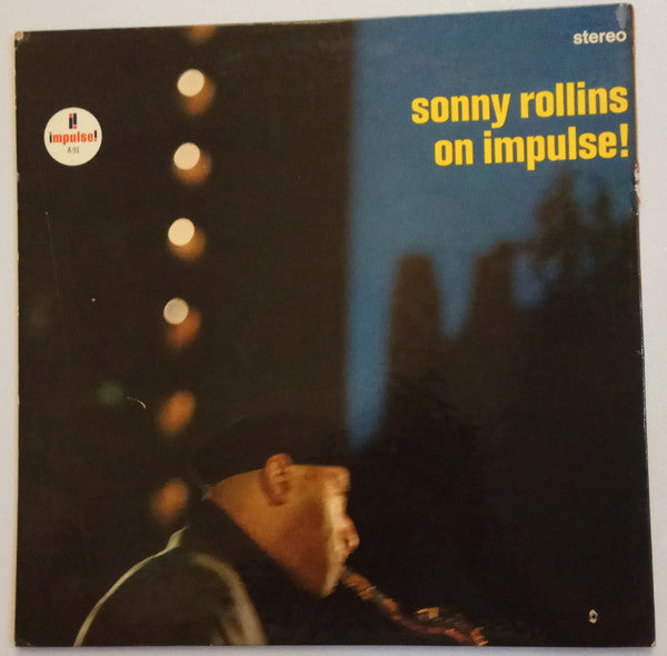 Image of Back Cover of 4944268S: LP - SONNY ROLLINS, On Impulse! (Impulse!; AS-91, US 1967 Reissue, Laminated Gatefold Sleeve) Light Marks only. Minor lamination marks/lift. Corner bumps. Crease to rear. Writing/foxing to interior gatefold.  G+/VG+