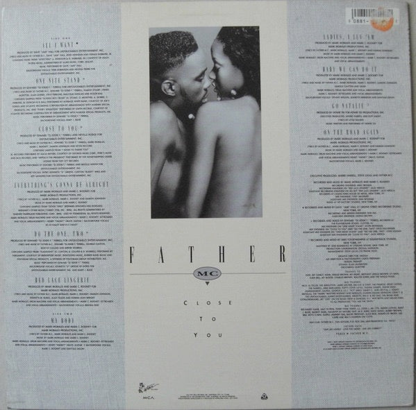 Image of Back Cover of 4914419C: LP - FATHER MC, Close To You (Uptown Records; UPT-10542, US 1992) Shrink-wrap taped to sleeve at edges; original stickers on front  VG/VG