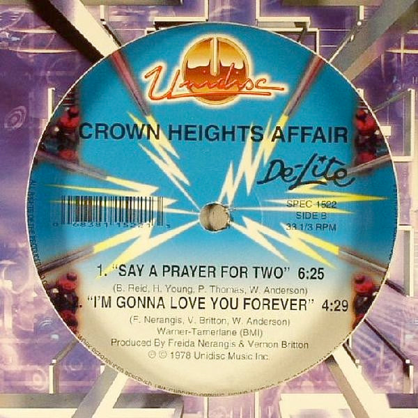 Image of Back Cover of 4914477C: 12" - CROWN HEIGHTS AFFAIR, Every Beat Of My Heart (Unidisc; SPEC-1522, Canada Reissue, Company Sleeve) Sleeve has edge and corner wear  VG/G+