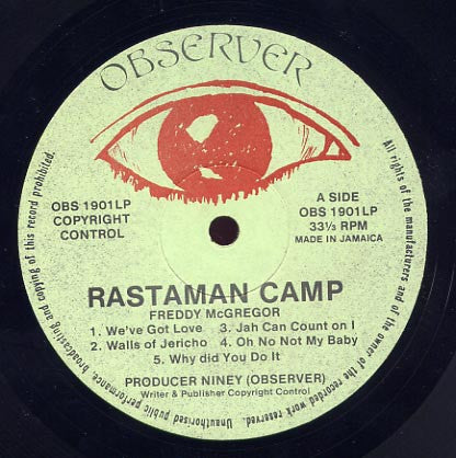 Image of Label Cover of 4944298S: LP - FREDDIE MCGREGOR, Mr McGregor (Rastaman Camp) (Observer; OBS 1901, Jamaica 1979) Tape All Around The Edge Of The Sleeve  G+/VG