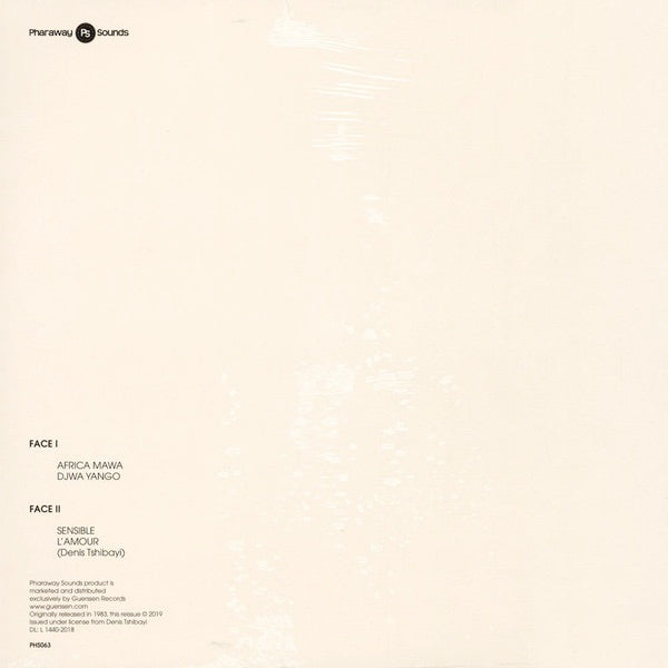 Image of Back Cover of 4914540C: LP - BIBI DEN'S TSHIBAYI, Sensible (Pharaway Sounds; PHS063, Spain 2019 Reissue) Hype stickered shrink-wrap  VG+/VG+