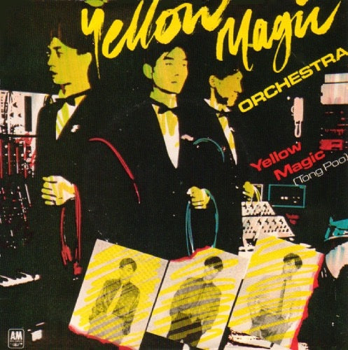 Image of Front Cover of 4914514C: 7" - YELLOW MAGIC ORCHESTRA, Yellow Magic (Tong Poo) (A&M Records; AMS 7447, UK 1979, Yellow Vinyl) Sleeve has some ring wear and light wear to edges  VG/VG+