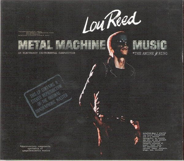 Image of Front Cover of 4914400C: CD - LOU REED, Metal Machine Music (The Amine   Ring) (Sister Ray Recordings; none, UK 2010 Reissue, Digipak)   VG+/VG+