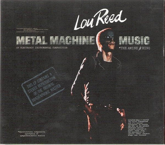 Image of Front Cover of 4914400C: CD - LOU REED, Metal Machine Music (The Amine   Ring) (Sister Ray Recordings; none, UK 2010 Reissue, Digipak)   VG+/VG+