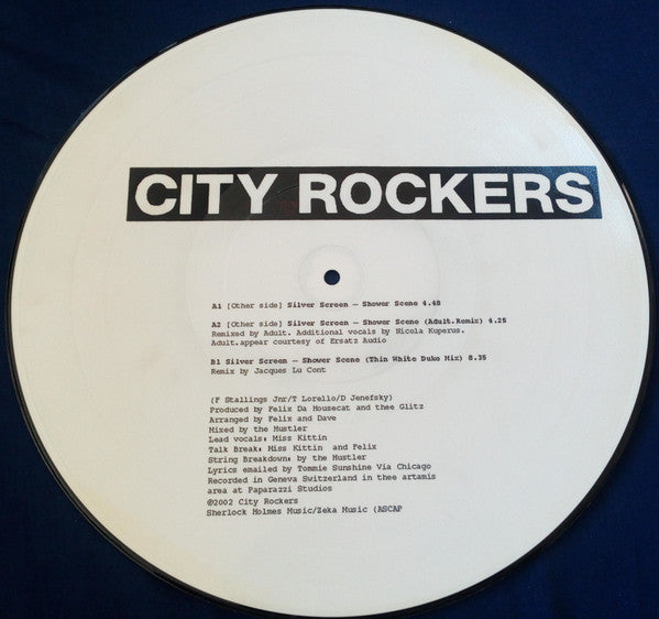 Image of Back Cover of LP - /VG+ - FELIX DA HOUSECAT, Silver Screen Shower Scene (City Rockers; ROCKERS19DJ, UK 2002, Clear Plastic Sleeve, Picture disc), ,  - 3946274S