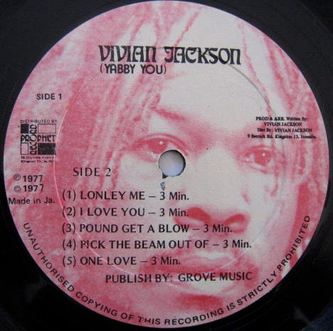 Image of Back Cover of 4914578C: LP - THE YABBY YOU VIBRATION (YABBY YOU), Deliver Me From My Enemies (Vivian Jackson (Yabby You) (Red Labels); , Jamaica 1977, No Sleeve) Quite a few light marks to disc. Plays through with some light surface noise.  /G+