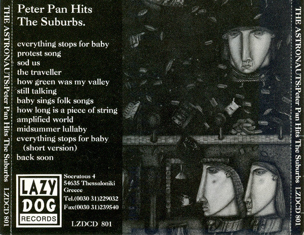 Image of Back Cover of 4934259E: CD - THE ASTRONAUTS, Peter Pan Hits The Suburbs (Lazy Dog Records; LZDCD 801, Greece 1994, Jewel Case)   VG/VG+