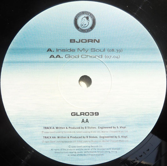 Image of Front Cover of 4924404E: 12" - BJORN, Inside My Soul / God Chord (Good Looking Records; GLR039, UK 2000)   /VG