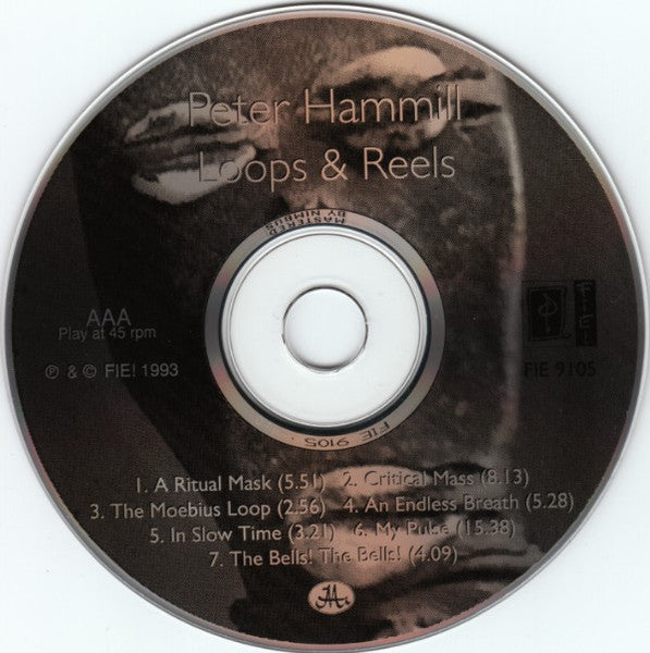 Image of Label Cover of 4934263E: CD - PETER HAMMILL, Loops & Reels (Analogue Experiments 1980-1983) (Fie! Records; FIE 9105, UK 1993, Jewel Case)   VG+/VG+