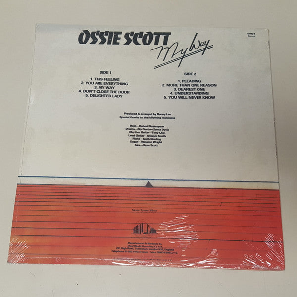 Image of Back Cover of 5044153S: LP - OSSIE SCOTT, My Way (Third World; TDWD 9, UK 1979)   VG+/EX