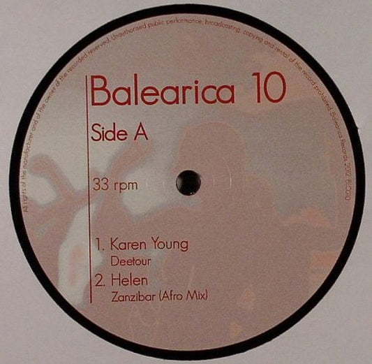 Image of Front Cover of 5014117C: 12" - VARIOUS, Balearica 10 (Balearica Records; BLC010, UK 2012, Plain Sleeve) Light marks only.  /VG