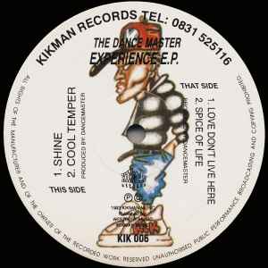 Image of Front Cover of 5024026E: 12" EP - DANCEMASTER, The Dance Master Experience E.P. (Kikman Records; KIK 006, UK 1993) Lots of marks on vinyl but plays well. WOL.  /G+