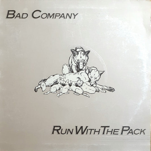 Image of Front Cover of 5044131S: LP - BAD COMPANY, Run With The Pack (Island Records; ILPSP 9346, UK 1976, Embossed Mirrorboard Gatefold Sleeve, Polylined Company Inner)   VG+/VG+