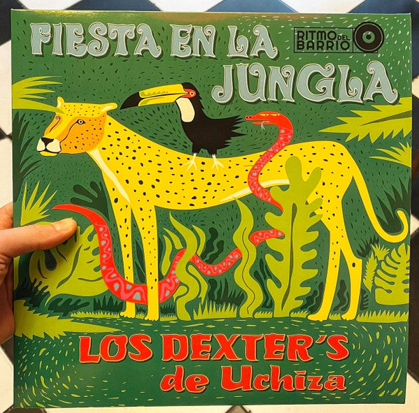 Image of Front Cover of 5044242S: LP - LOS DEXTER'S DE UCHIZA, Fiesta En La Jungla (Ritmo Del Barrio; RBLP001, UK 2023 Reissue, Insert)   EX/EX